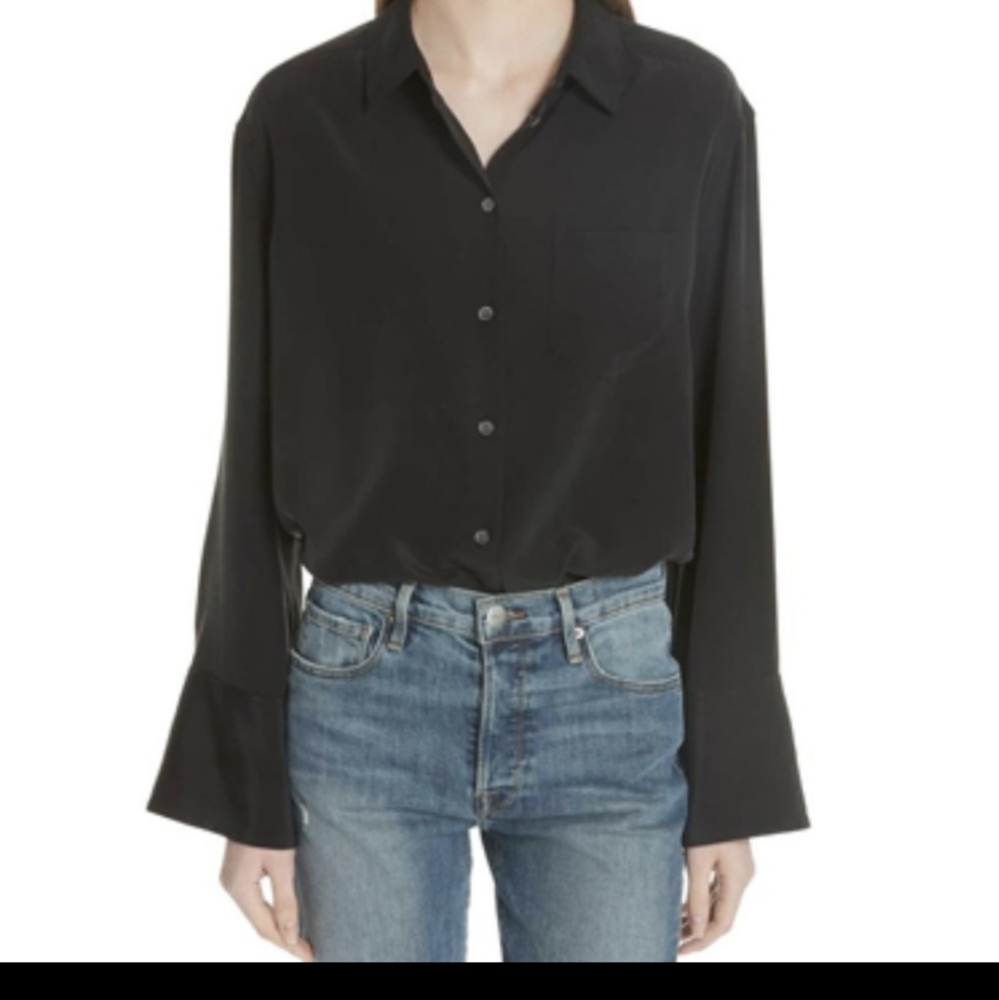 Equipment Femme coco silk button down S